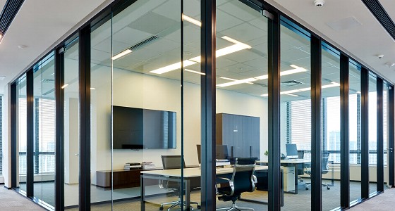 JJ拉門頭份鋁框玻璃隔間施工工藝展示