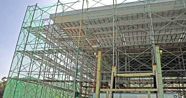 台中優質鷹架公司實績 - 安全無事故的鋼管鷹架與系統架施工案例